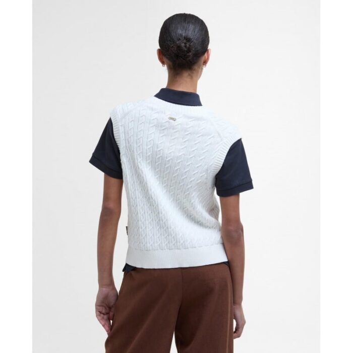 Barbour Hartland Sweater Vest LKN1637 – Cloud Cotton – Ladies Clothing - Crep Direct UK