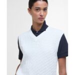 Barbour Hartland Sweater Vest LKN1637 – Cloud Cotton – Ladies Clothing - Crep Direct UK