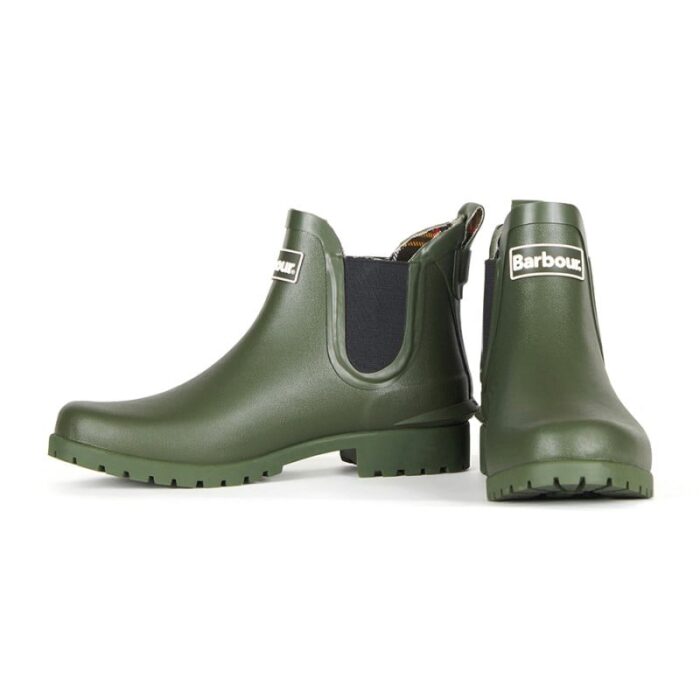 Barbour Wilton Chelsea Boot LRF0066 – Olive Rubber – Womens Wellingtons - Crep Direct UK