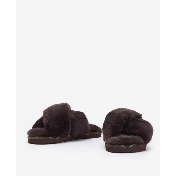 Barbour Eliza Crossover Slipper LSL0034 – Brown – Womens Slippers - Crep Direct UK