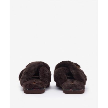 Barbour Eliza Crossover Slipper LSL0034 – Brown – Womens Slippers - Crep Direct UK