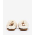 Barbour Eliza Cross Over Slippers LSL0034 – Ivory – Womens Slippers - Crep Direct UK