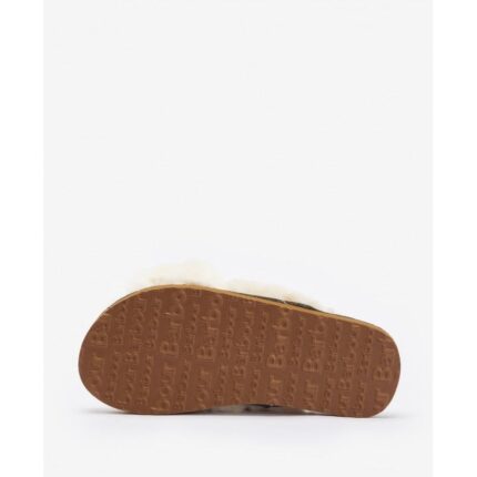 Barbour Eliza Cross Over Slippers LSL0034 – Ivory – Womens Slippers - Crep Direct UK