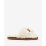 Barbour Eliza Cross Over Slippers LSL0034 – Ivory – Womens Slippers - Crep Direct UK