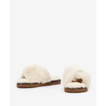 Barbour Eliza Cross Over Slippers LSL0034 – Ivory – Womens Slippers - Crep Direct UK