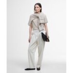 Barbour Amber Tapered Trousers LTR0373 – Salt Cotton – Ladies Clothing - Crep Direct UK
