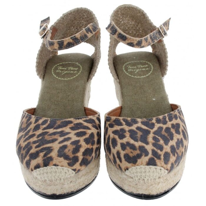 Toni Pons Lagos Animal Print Wedge Espadrilles – Leo Leather – Womens Espadrilles - Crep Direct UK