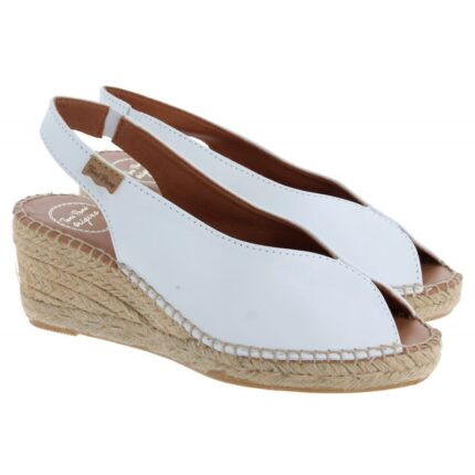 Toni Pons Laila-p Peep Toe Espadrilles – White Leather – Womens Espadrilles - Crep Direct UK Toni Pons Laila-p Peep Toe Espadrilles – White Leather – Womens Espadrilles - Crep Direct UK
