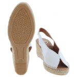 Toni Pons Laila-p Peep Toe Espadrilles – White Leather – Womens Sandals, Sliders & Toe Posts - Crep Direct UK