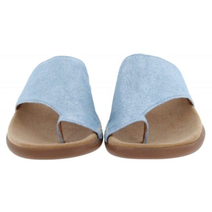 Gabor Lanzarote 43.700 Mules – Aquamarine Metallic Nubuck – Womens Sandals, Sliders & Toe Posts - Crep Direct UK