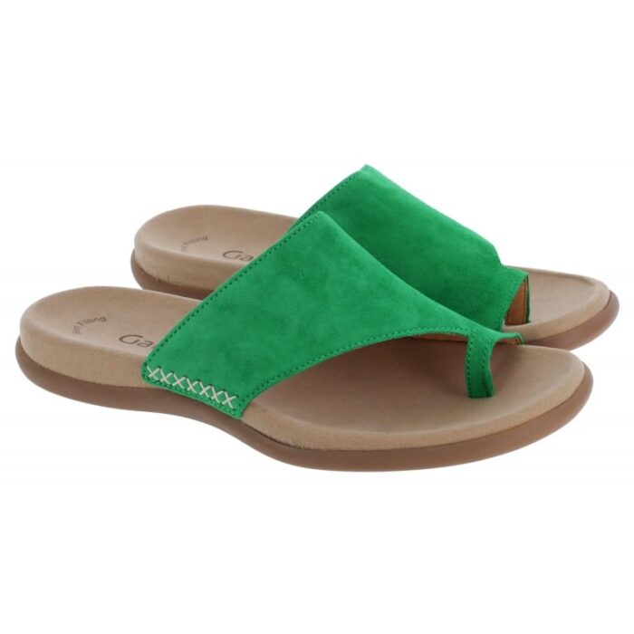 Gabor Lanzarote 43.700 Sandals – Green Suede – Womens Sandals, Sliders & Toe Posts - Crep Direct UK