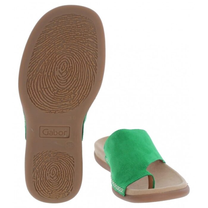 Gabor Lanzarote 43.700 Sandals – Green Suede – Womens Sandals, Sliders & Toe Posts - Crep Direct UK