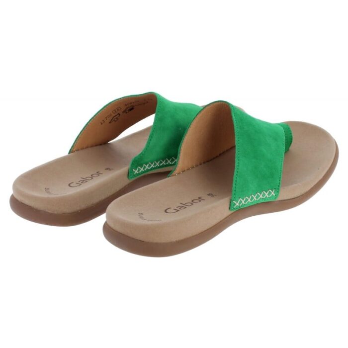 Gabor Lanzarote 43.700 Sandals – Green Suede – Womens Sandals, Sliders & Toe Posts - Crep Direct UK