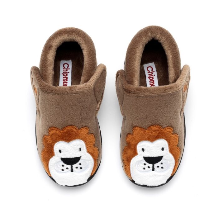 Chipmunks Lionel Memory Foam Slippers – Brown – Boys Slippers - Crep Direct UK