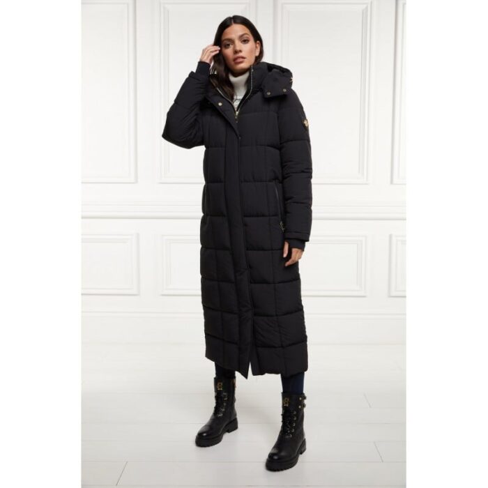 Holland Cooper Carrington Longline Coat – Black – Ladies Clothing - Crep Direct UK