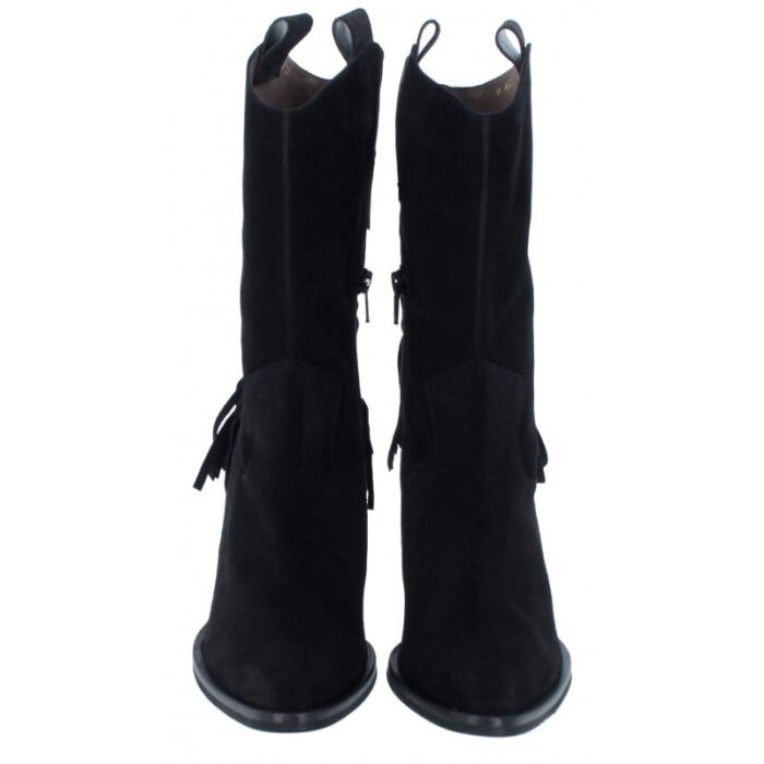Wonders M-4823 Cowboy Boots – Black Suede – Womens Boots - Crep Direct UK