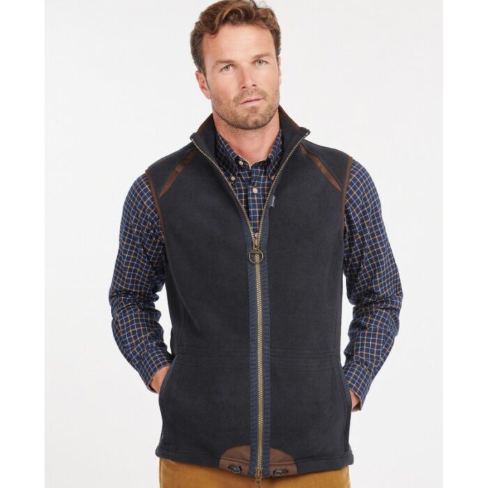 Barbour Langdale Fleece Gilet MFL0079 – Navy Textile – Mens Clothing - Crep Direct UK