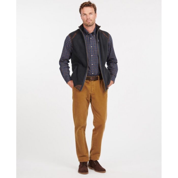 Barbour Langdale Fleece Gilet MFL0079 – Navy Textile – Mens Clothing - Crep Direct UK