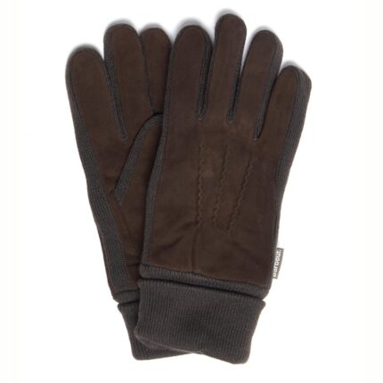 Barbour Magnus Gloves MGL0117 - Brown / Olive - Mens Clothing
