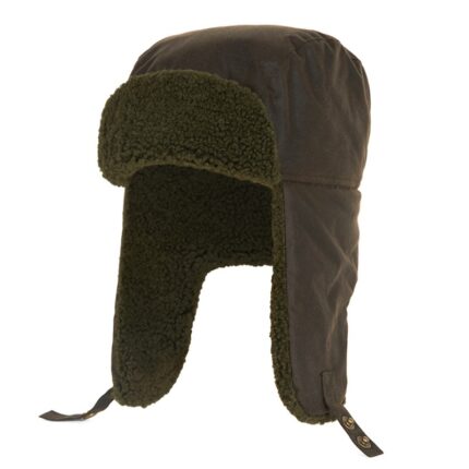 Barbour Morar Wax Trapper MHA0710 Hat - Green Textile - Mens Clothing