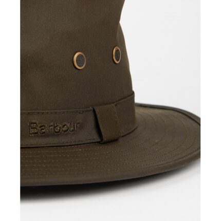 Barbour Dawson Wax Safari Hat MHA0733 – Olive – Mens Hats & Caps - Crep Direct UK