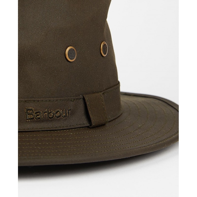 Barbour Dawson Wax Safari Hat MHA0733 – Olive – Mens Clothing - Crep Direct UK