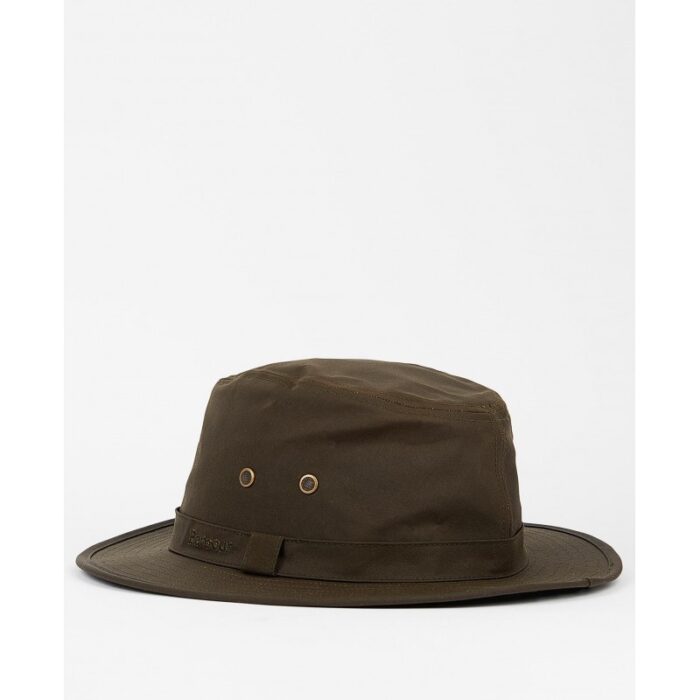 Barbour Dawson Wax Safari Hat MHA0733 – Olive – Mens Clothing - Crep Direct UK