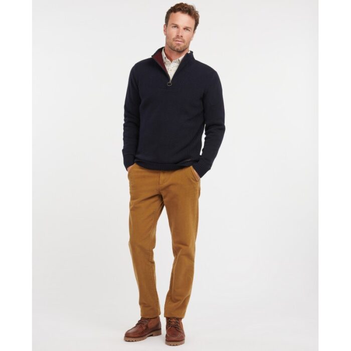 Barbour Nelson Essential Half Zip Jumper MKN0863 – Navy Wool – Mens Clothing - Crep Direct UK