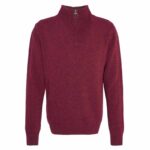 Barbour Nelson Essential Half Zip Jumper MKN0863 – Port – Mens Clothing - Crep Direct UK