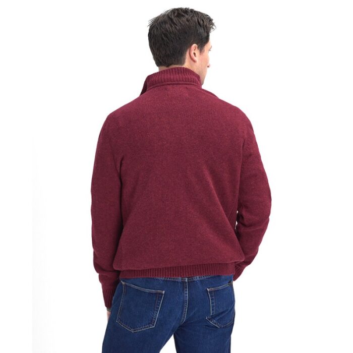 Barbour Nelson Essential Half Zip Jumper MKN0863 – Port – Mens Clothing - Crep Direct UK