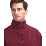 Barbour Nelson Essential Half Zip Jumper MKN0863 – Port – Mens Clothing - Crep Direct UK