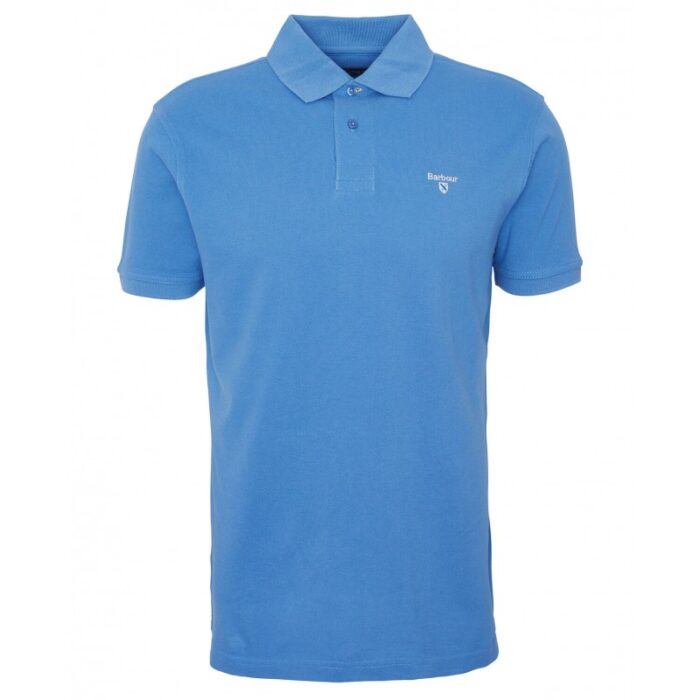 Barbour Sports Polo MML0358 – Federal Blue Cotton – Mens Clothing - Crep Direct UK