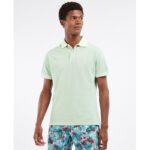 Barbour Washed – Out Sports Polo Top MML1127 – Dusty Mint – Mens Clothing - Crep Direct UK