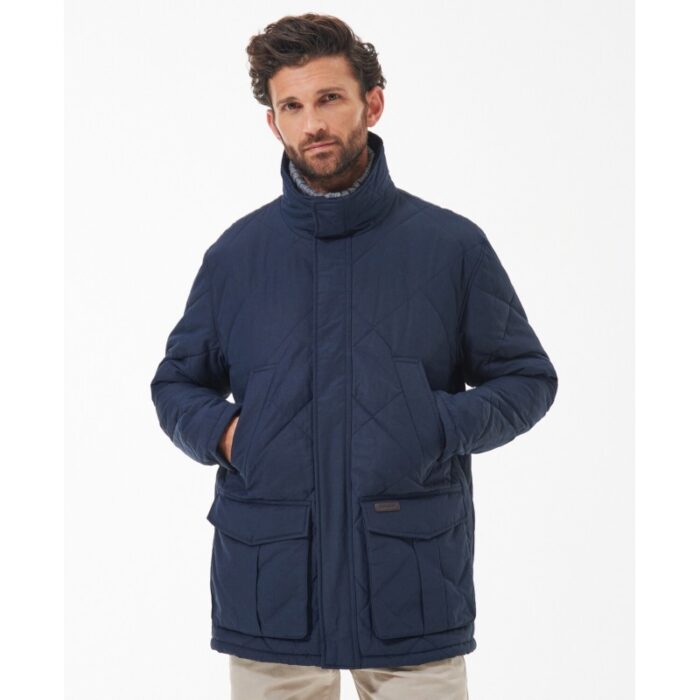Barbour Rockwood Quilted Jacket MQU1676 – Navy – Mens Clothing - Crep Direct UK