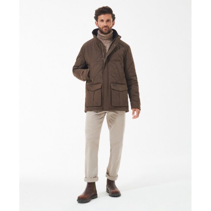 Barbour Rockwood Quilted Jacket MQU1676 – Beige – Mens Clothing - Crep Direct UK
