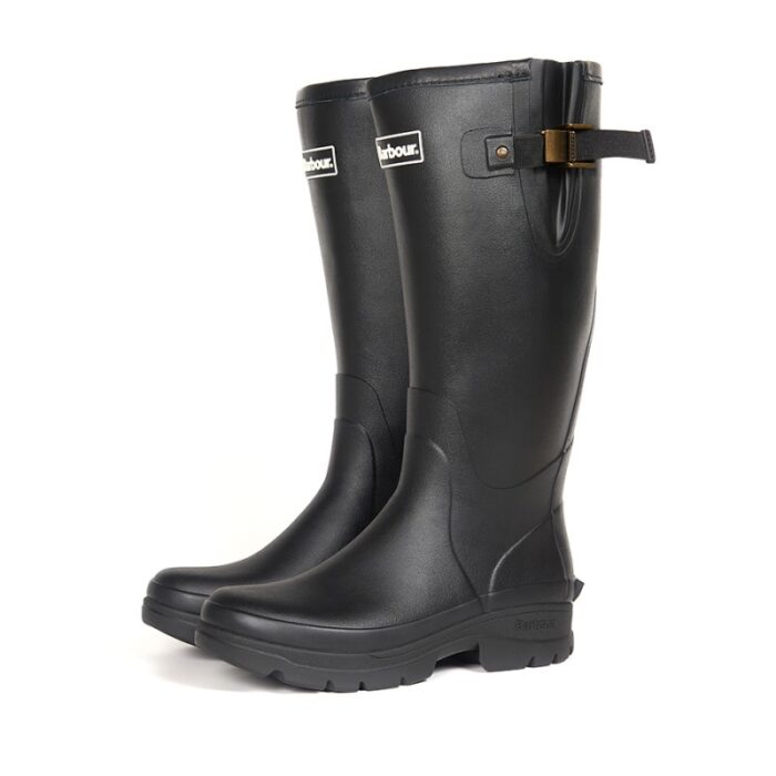 Barbour Tempest Wellingtons MRF0016 – Black Rubber – Mens Wellingtons - Crep Direct UK