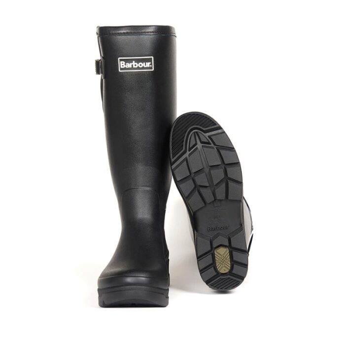Barbour Tempest Wellingtons MRF0016 – Black Rubber – Mens Wellingtons - Crep Direct UK