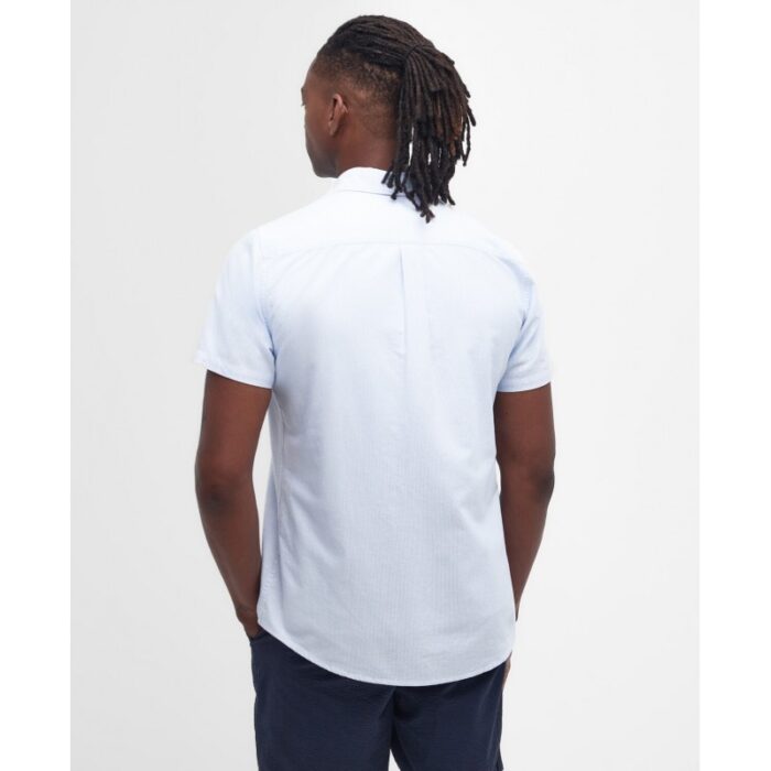 Barbour Striped Oxford Tailored Shirt MSH5447 – Blue Cotton – Mens Clothing - Crep Direct UK