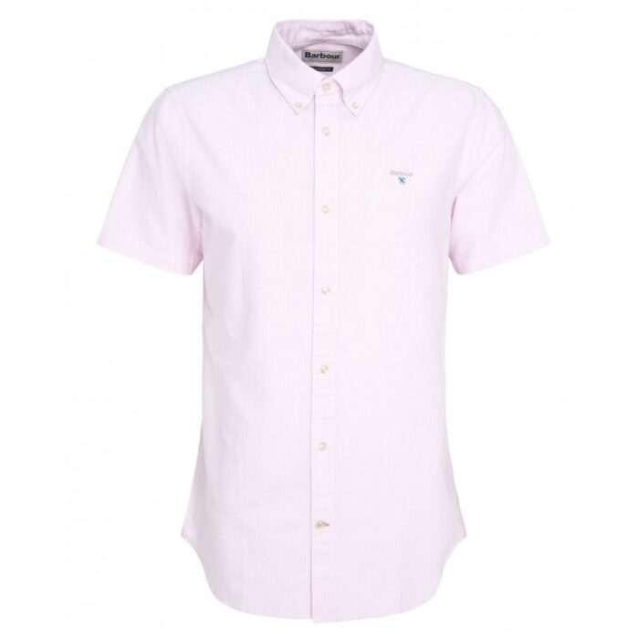 Barbour Striped Oxford Shirt MSH5447 – Classic Pink Cotton – Mens Clothing - Crep Direct UK