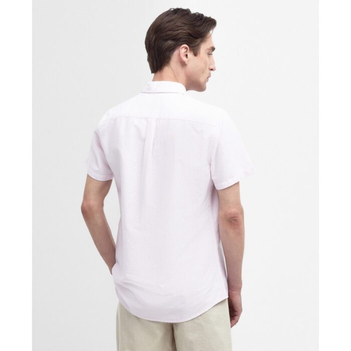 Barbour Striped Oxford Shirt MSH5447 – Classic Pink Cotton – Mens Clothing - Crep Direct UK