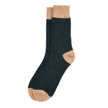 Barbour Houghton MSO0091 Socks - Evergreen / Sandstone - Mens Clothing