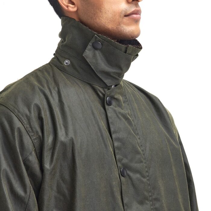 Barbour Border Wax Jacket MWX0008 – Archive Olive Wax Cotton – Mens Clothing - Crep Direct UK