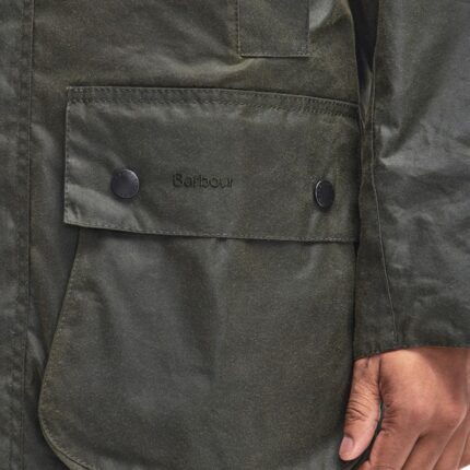 Barbour Border Wax Jacket MWX0008 – Archive Olive Wax Cotton – Mens Clothing - Crep Direct UK