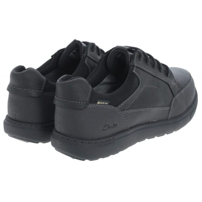 Clarks Mapstone Lo Gore-Tex Shoes – Black Leather – Mens Shoes - Crep Direct UK