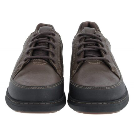 Clarks Mapstone Lo Gore-Tex Shoes – Dark Brown Leather – Mens Shoes - Crep Direct UK