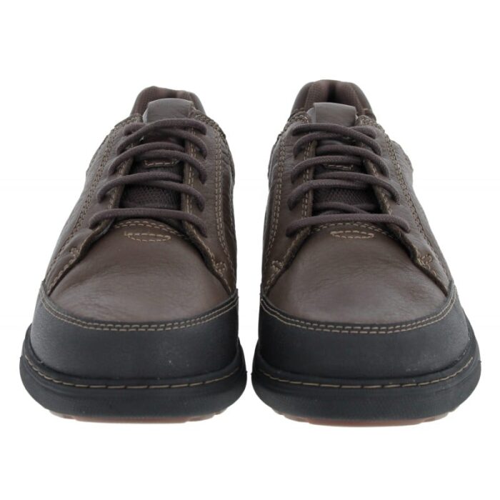 Clarks Mapstone Lo Gore-Tex Shoes – Dark Brown Leather – Mens Shoes - Crep Direct UK