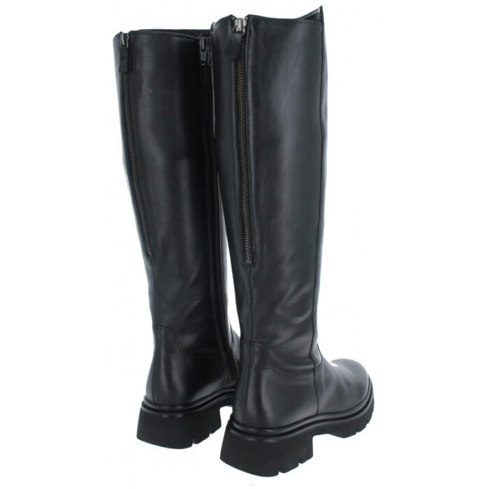 Gabor Match 51.859 Long Boots – Black Leather – Womens Boots - Crep Direct UK