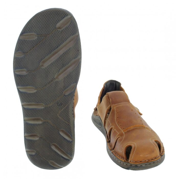 Josef Seibel Maverick 01 Closed Toe Sandals – Castagne Leather – Mens Sandals, Sliders & Toe Posts - Crep Direct UK