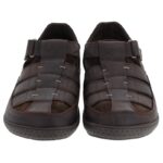 Panama Jack Meridian Basics Closed Toe Sandals – Brown Leather – Mens Sandals, Sliders & Toe Posts - Crep Direct UK