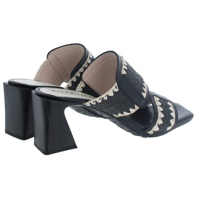 Hispanitas Miami HV253946 Heeled Mules – Black Leather – Womens Sandals, Sliders & Toe Posts - Crep Direct UK